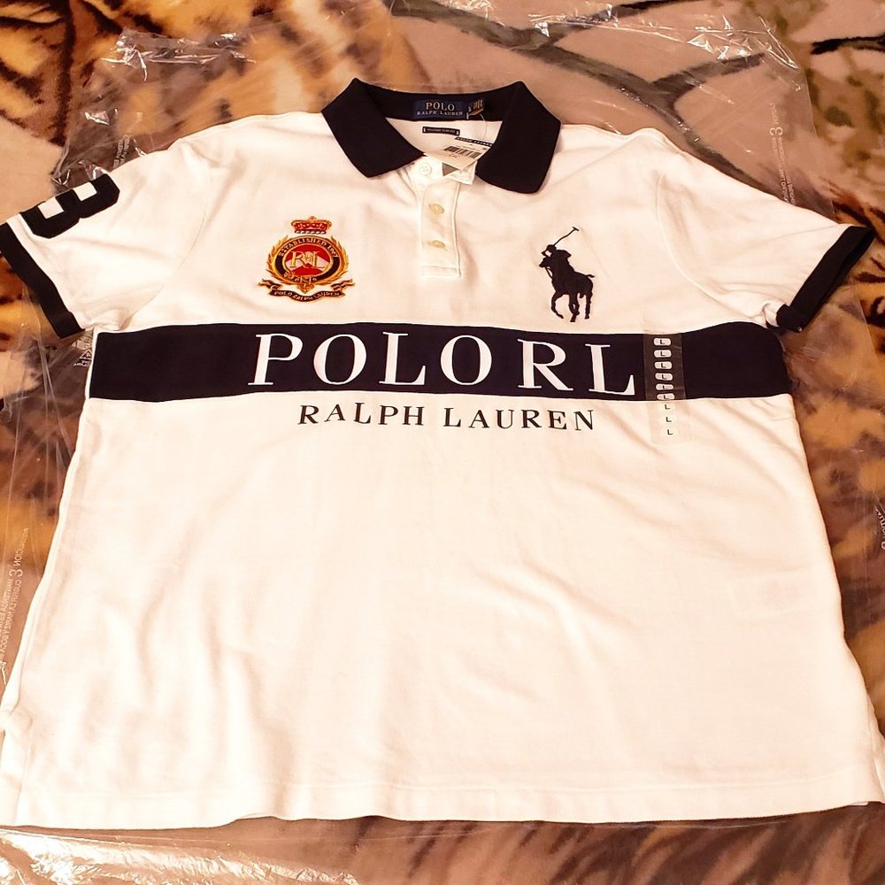 Polo Ralph Lauren Big Pony Crest Slim Fit Polo Shirt RL #3 Men’s Large NWT